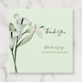 Moderne Elegante White Calla Lilies Wedding Geschenkanhänger (Vorderseite)