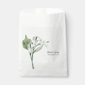 Moderne Elegante White Calla Lilies Wedding Geschenktütchen (Vorderseite)