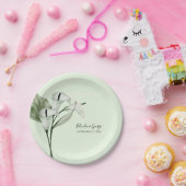 Moderne Elegante White Calla Lilies Wedding Pappteller (Party)