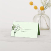 Moderne Elegante White Calla Lilies Wedding Platzkarte (Vorderseite)