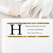 Moderne elegante White-Gold-Monogram-Erstrückgabe (Insitu)