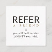 Moderne elegante White Imitate Goldene Schönheit Empfehlungskarte (Vorderseite)