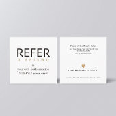 Moderne elegante White Imitate Goldene Schönheit Empfehlungskarte