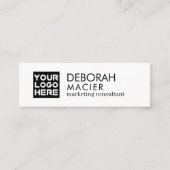 Moderne elegante White Mini Business Card mit Logo Mini Visitenkarte (Vorderseite)