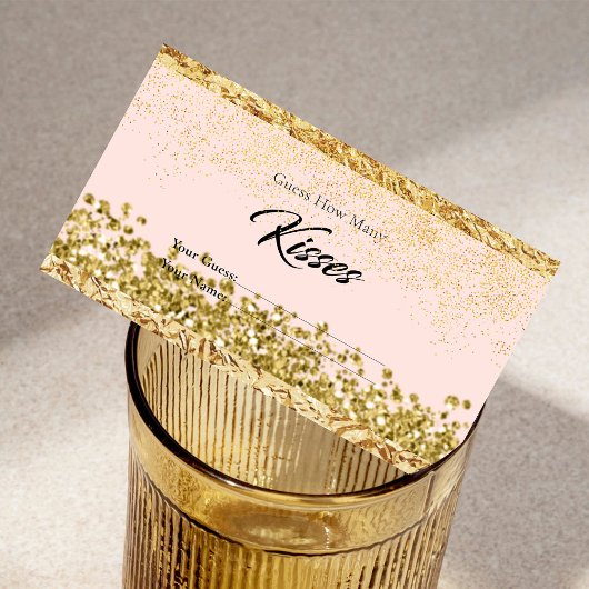 Moderne Elegante Wie viele Kisses Bridal Einladung