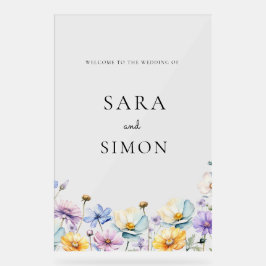 Moderne, elegante Wildblume Acrylschild