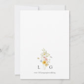 Moderne Elegante Wildblume Frühjahrssommer Hochzei Einladung (Rückseite)
