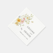 Moderne Elegante Wildblume Frühjahrssommer Hochzei Serviette (Ecke)