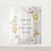 Moderne Elegante Wildblume Frühjahrssommer Hochzei Wandteppich (Vorderseite)
