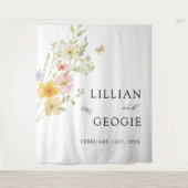 Moderne Elegante Wildblume Frühjahrssommer Hochzei Wandteppich (Vorderseite)