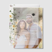 Moderne Elegante Wildblume Graduation Party Pergament Einladungen (Versatz (Ehepaar))