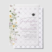Moderne Elegante Wildblume Graduation Party Pergament Einladungen (Versetzt (Einladung))