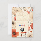 Moderne Elegante Wildblumen Dankeskarte (Vorderseite)
