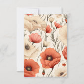 Moderne Elegante Wildblumen Dankeskarte (Rückseite)