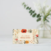 Moderne Elegante Wildblumen Visitenkarte (Stehend Vorderseite)