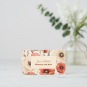 Moderne Elegante Wildblumen Visitenkarte (Stehend Vorderseite)