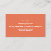 Moderne Elegante Wildblumen Visitenkarte (Rückseite)