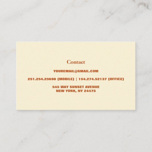 Moderne Elegante Wildblumen Visitenkarte (Rückseite)