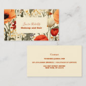 Moderne Elegante Wildblumen Visitenkarte (Vorne/Hinten)