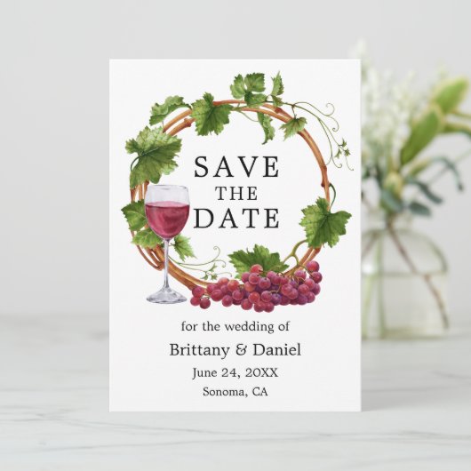 Moderne Elegante Wine tasting in der Fattoria Monc Save The Date (Stehend Vorderseite)