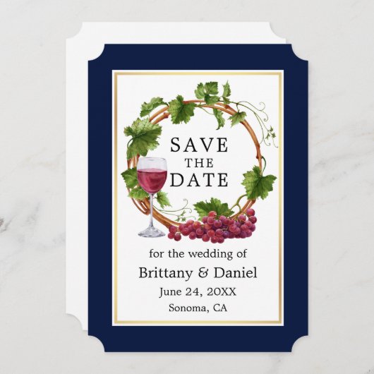 Moderne Elegante Wine tasting in der Fattoria Monc Save The Date (Vorne/Hinten)