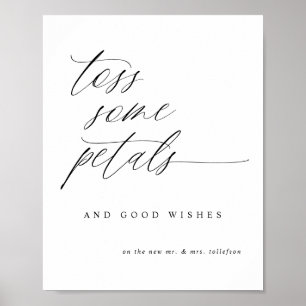 Moderne elegante Wirf einige Blütenblätter Hochzei Poster