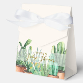 Moderne elegante Wüste Cactus Garden Baby Dusche Geschenkschachtel