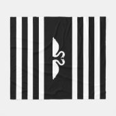 Moderne, elegante zwei Schwäne auf schwarz-weiß ge Fleecedecke (Vorderseite (Horizontal))