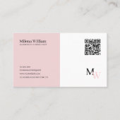 Moderne elegante Zwei-Ton-QR-Code Visitenkarte (Rückseite)