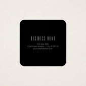 Moderne Elegantenbezeichnung & Monogramm | Dunkelg (Rückseite)