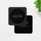 Moderne Elegantenbezeichnung & Monogramm | Dunkelg (Schreibtisch)