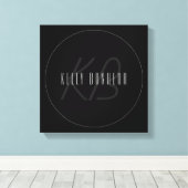 Moderne Elegantenbezeichnung & Monogramm | Dunkelg Leinwanddruck (Insitu (Holzboden))