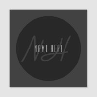 Moderne Elegantenbezeichnung & Monogramm | Dunkelg