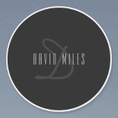 Moderne Elegantenbezeichnung & Monogramm | Transpa Aufkleber