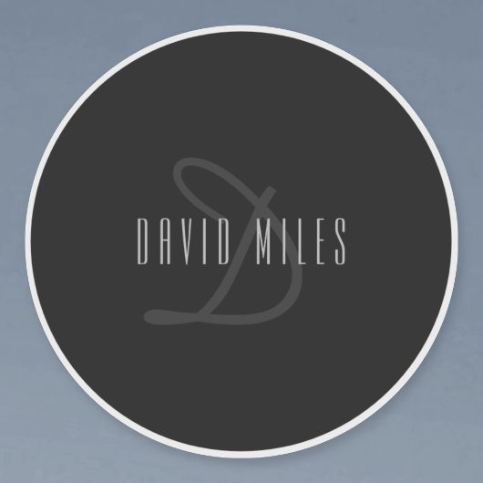 Moderne Elegantenbezeichnung & Monogramm | Transpa Aufkleber