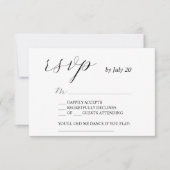 Moderne elegantrsvp kalligraphische Hochzeitskarte RSVP Karte (Vorderseite)