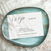 Moderne elegantrsvp kalligraphische Hochzeitskarte