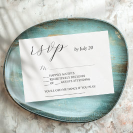 Moderne elegantrsvp kalligraphische Hochzeitskarte RSVP Karte