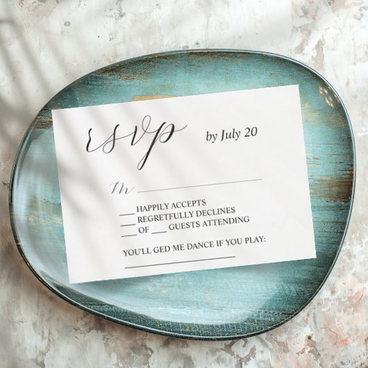Moderne elegantrsvp kalligraphische Hochzeitskarte RSVP Karte
