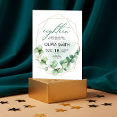 Moderne Eleganz 18. Geburtstag | Grünpflanzen für  Einladung