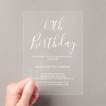 Moderne Eleganz 60. Geburtstag Acryleinladungen<br><div class="desc">Moderne Eleganz 60. Geburtstag Einladung</div>