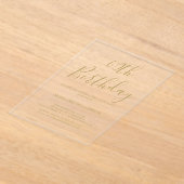 Moderne Eleganz 60. Geburtstag Acryleinladungen (Ablage )