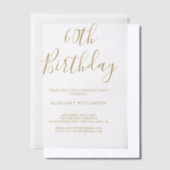Moderne Eleganz 60. Geburtstag Pergament Einladungen (Versetzt)