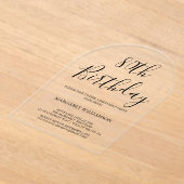 Moderne Eleganz 80. Geburtstag Acryleinladungen (Ablage )