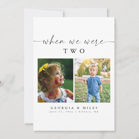 Moderne Eleganz, als wir Foto Tischnummer waren (Vorderseite)