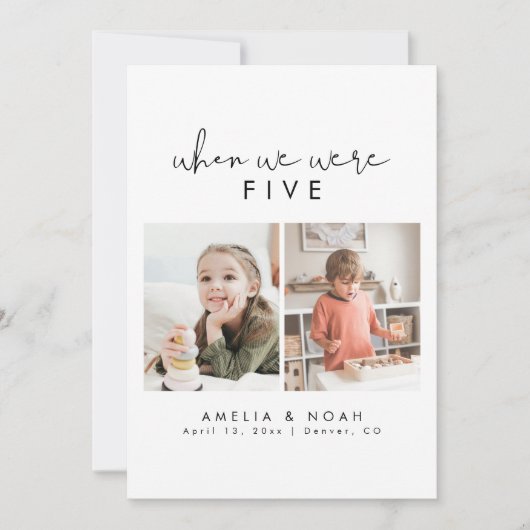 Moderne Eleganz, als wir Foto Tischnummer waren (Vorderseite)