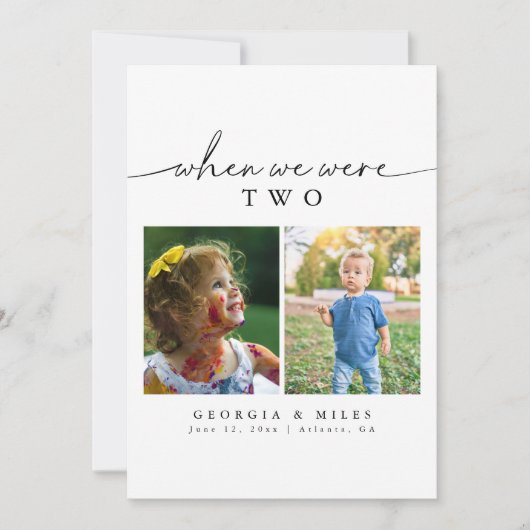 Moderne Eleganz, als wir Foto Tischnummer waren (Vorderseite)