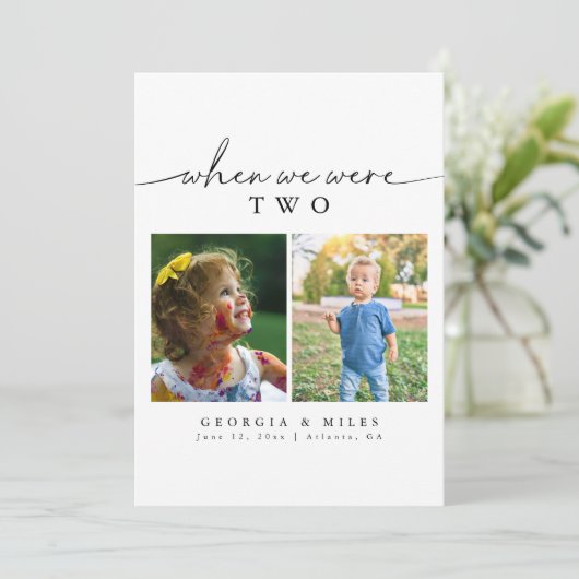 Moderne Eleganz, als wir Foto Tischnummer waren (Stehend Vorderseite)