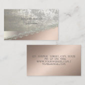 Moderne Eleganz Beruflich, geometrisch, Spitze Visitenkarte (Vorne/Hinten)