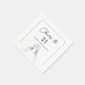 Moderne Eleganz bis zum 21. Geburtstag Serviette (Ecke)